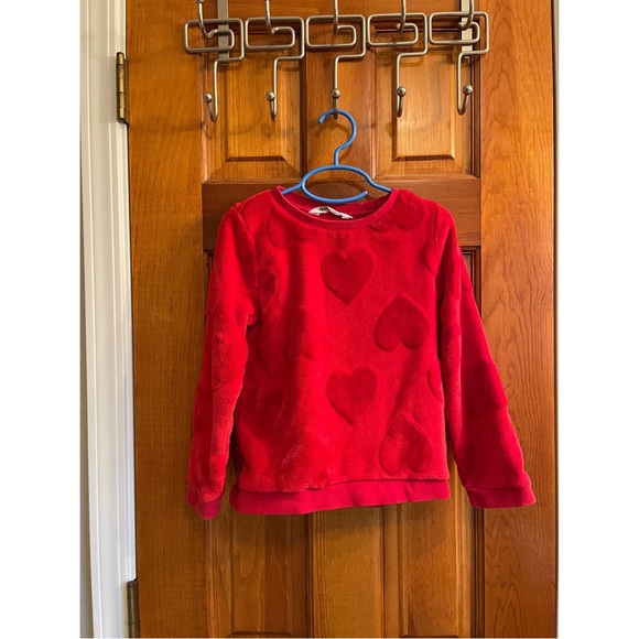 H&M Fuzzy Heart Relief Sweatshirt - Picture 3 of 6